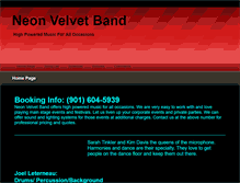 Tablet Screenshot of neonvelvetband.com